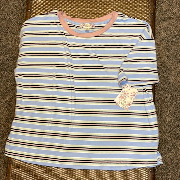 Blue stripped crop top size XL - Picture 1 of 2